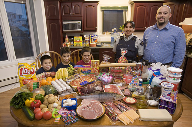 Do que se alimentam as familias pelo mundo afora, uma série de Peter Menzel (11)