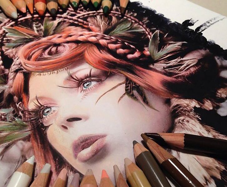 Desenhos feitos com lápis de cor, maravilhosos e fantásticos de Karla Mialynne (6)