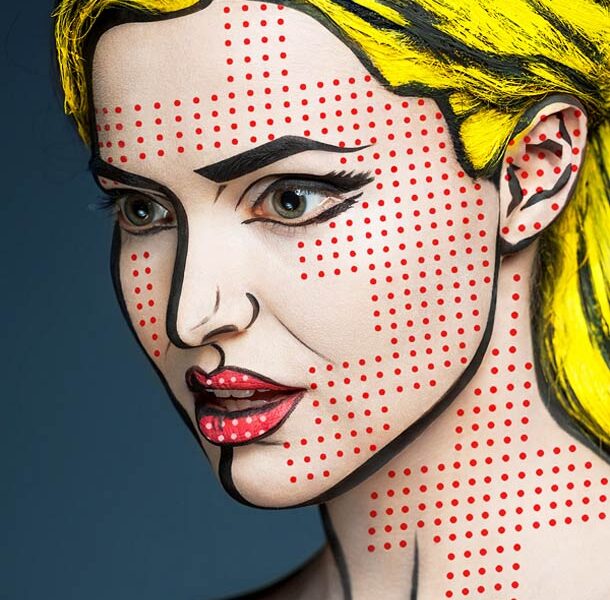 Alexander Khokhlov faz set de fotografias inovadoras e criativas com maquiagens que lembram desenhos (2)