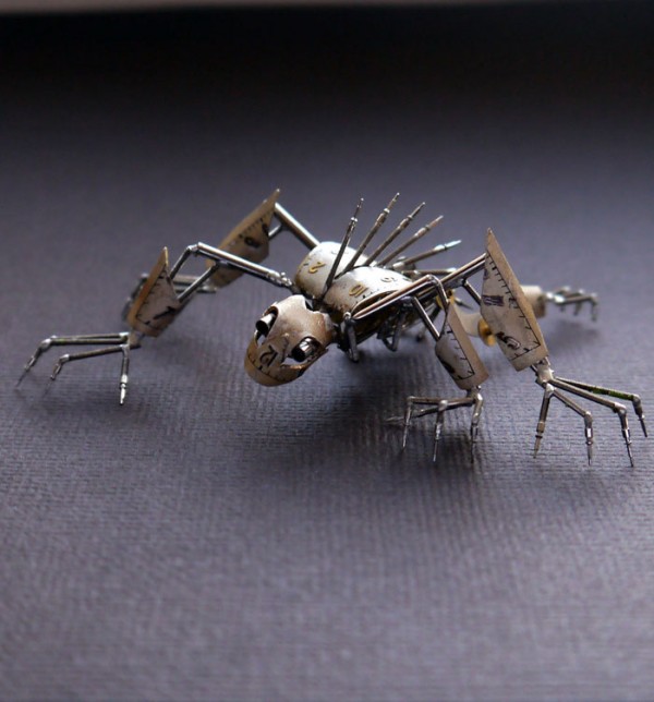 Incríveis insetos feitos com peças de relógios antigos (9)