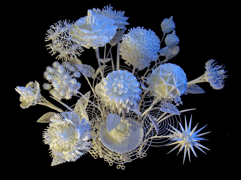Flores criativas impressas em impressoras 3D (1)