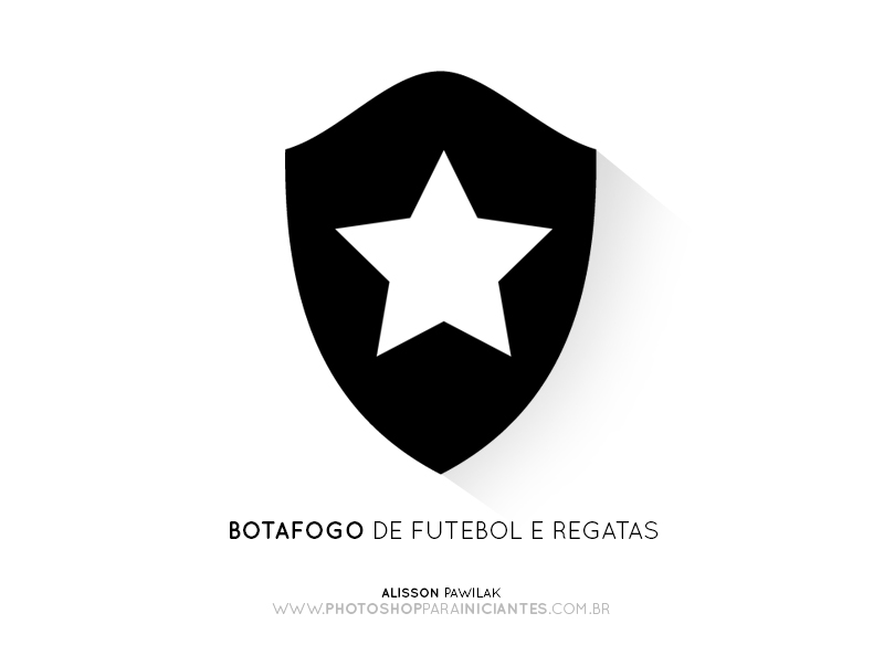 Botafogo - Escudo Minimalista