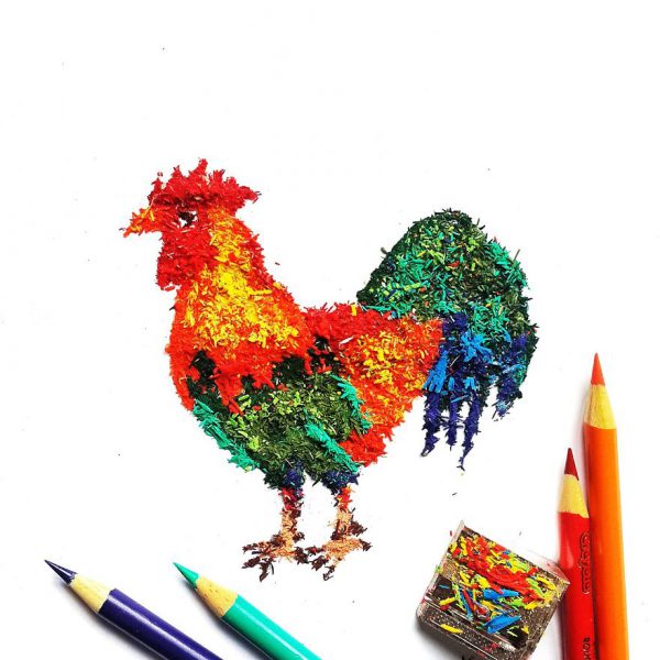 Desenhos criativos feitos com restos de lápis (11)