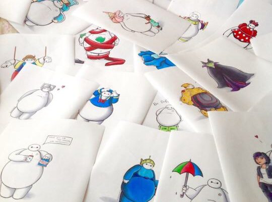 Baymax vestido como outros personagens da disney (10)