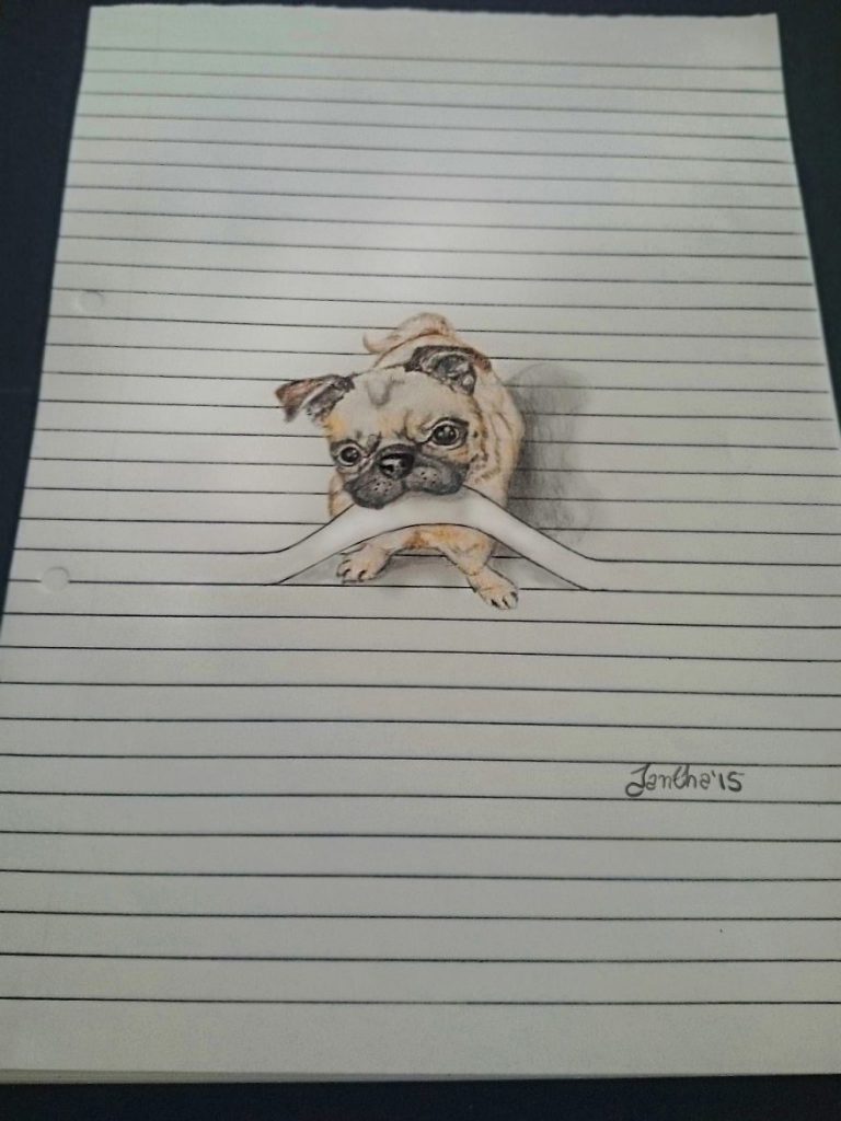 Animais saem da folha de caderno em desenhos 3D (6)