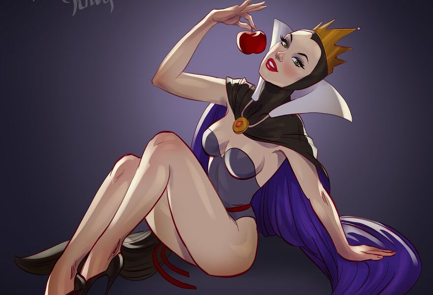 Vilãs da disney em pinup (7)