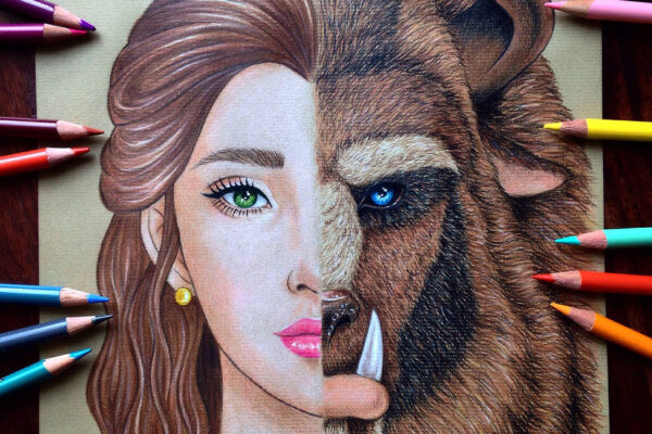 Desenhos criativos de personagens bons e seus vilões (6)