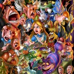 Imagens criativas de Alice no país das maravilhas